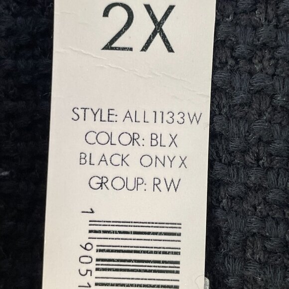 NEW Nic+Zoe Womens Plus 2X Black Onyx Fringe Open Front Cardigan Jacket - Picture 8 of 14